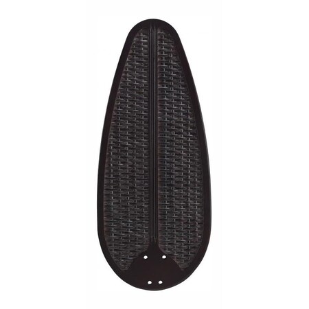 Fanimation B554DWA, Dark Walnut-5 54" Blade: Buttonwood W/Woven Wicker, 5